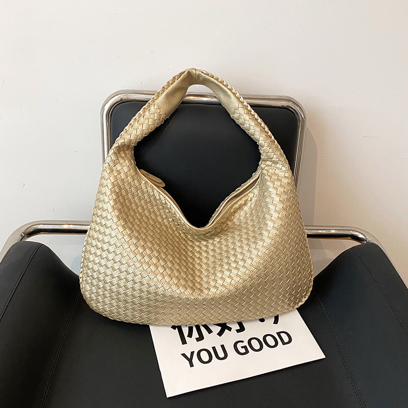 Gabrielle | Femme Sac Bandoulière Tissé Pratique avec Poches Intérieures 5