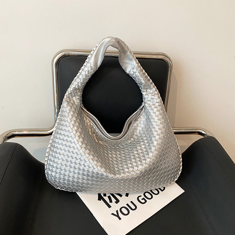 Gabrielle | Femme Sac Bandoulière Tissé Pratique avec Poches Intérieures 4