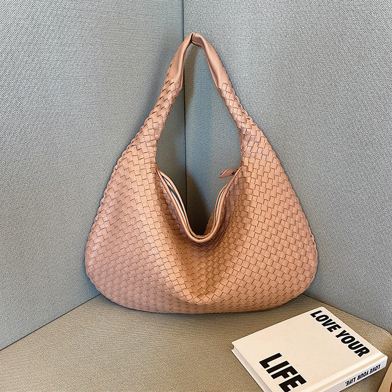 Gabrielle | Femme Sac Bandoulière Tissé Pratique avec Poches Intérieures 2