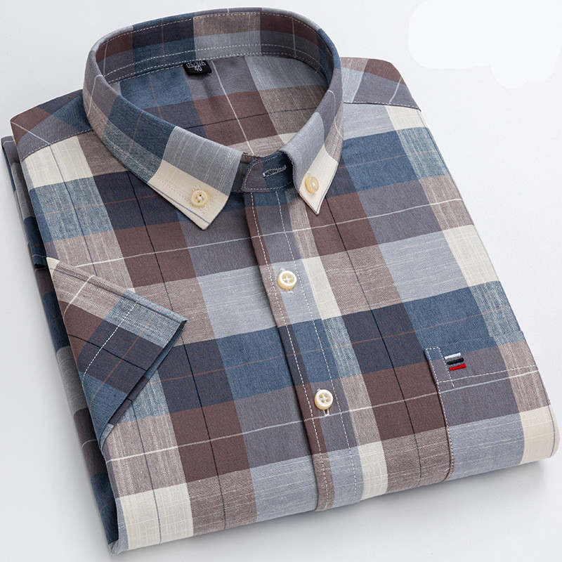 Variant image for Maxime | Homme Chemise à Carreaux Élégante en Coton avec Col Pointu-1