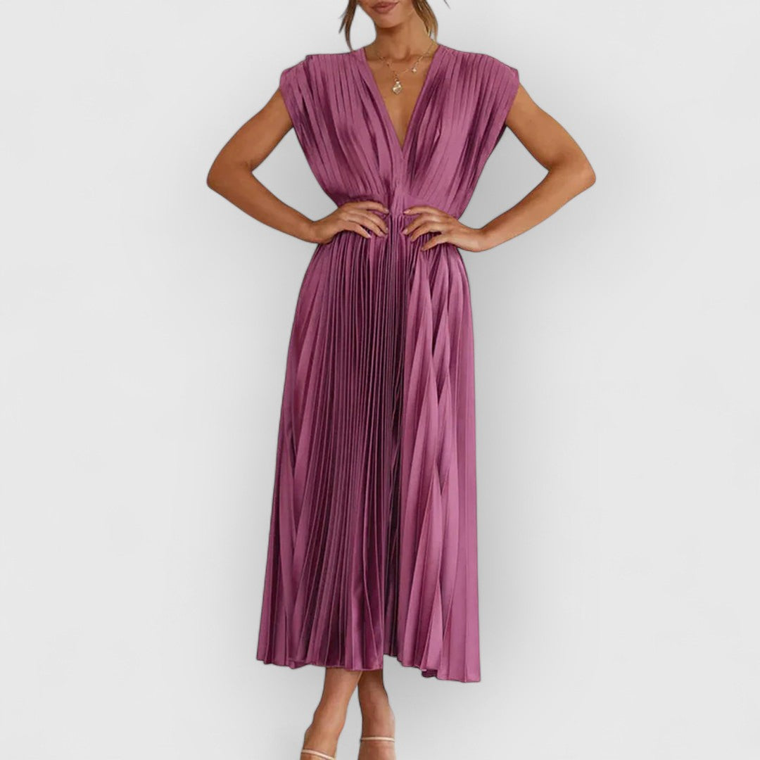 Victor | Femme Robe Longue Été Noire en Tissu Doux et Flottant-5
