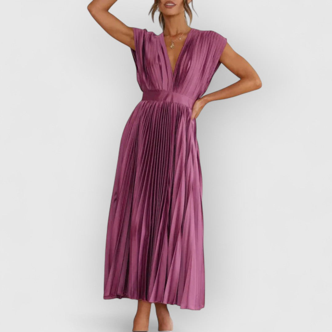 Victor | Femme Robe Longue Été Noire en Tissu Doux et Flottant-6