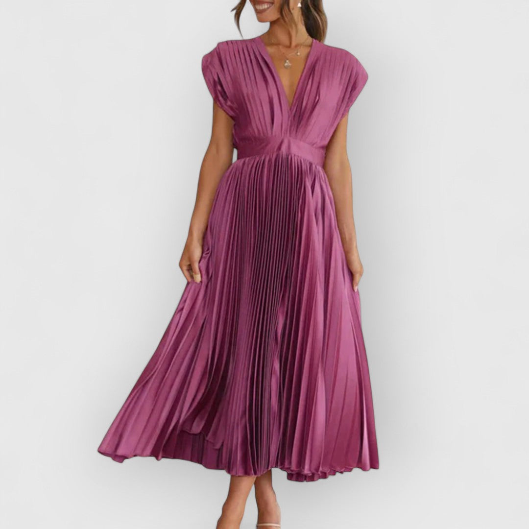 Victor | Femme Robe Longue Été Noire en Tissu Doux et Flottant-4