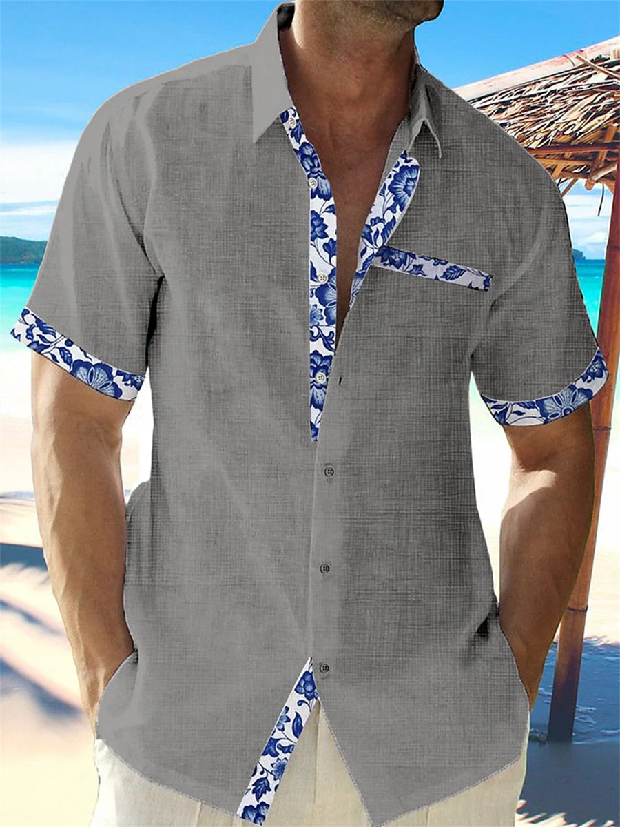 Maxime | Homme Chemise en Lin Aérée Coupe Décontractée-5