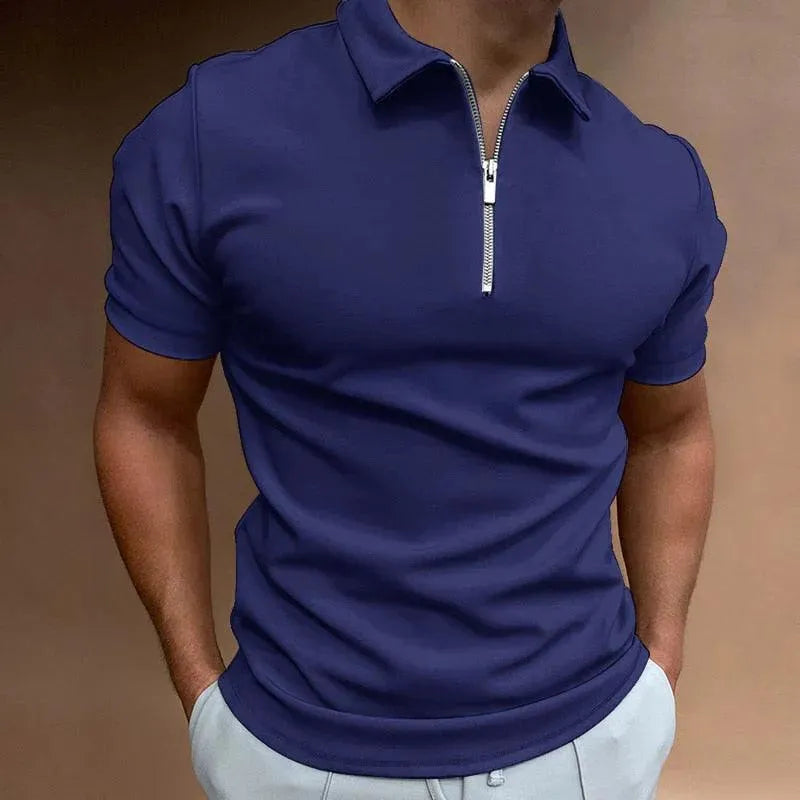 Variant image for Jules | Homme Polo Zippé Coupe Ajustée Manches Courtes-16