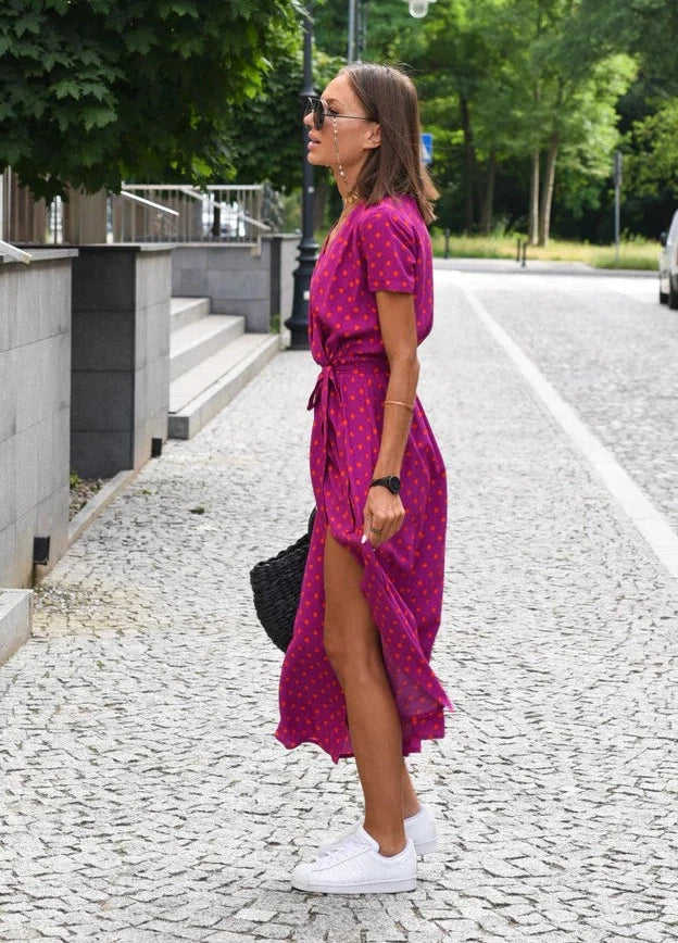 Camille | Femme Robe D'Été Longue Imprimé Floral Élégante 5