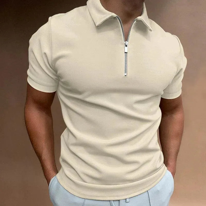 Variant image for Jules | Homme Polo Zippé Coupe Ajustée Manches Courtes-31