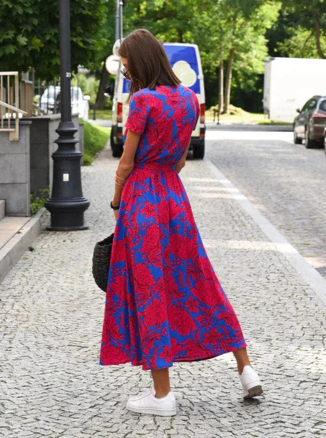 Camille | Femme Robe D'Été Longue Imprimé Floral Élégante 2