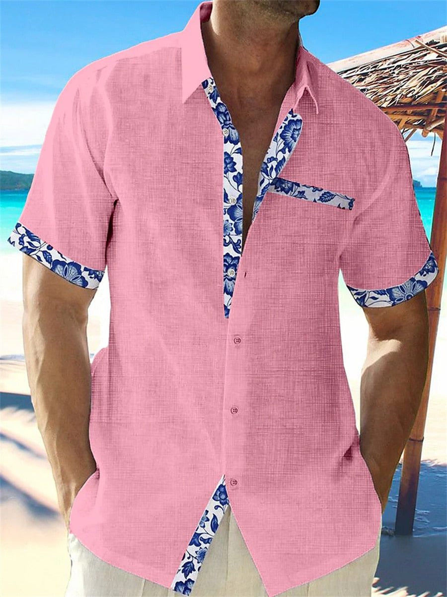 Maxime | Homme Chemise en Lin Aérée Coupe Décontractée-4