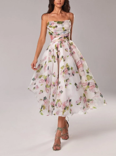 Margaux | Femme Robe Asymétrique Imprimée Floral-5