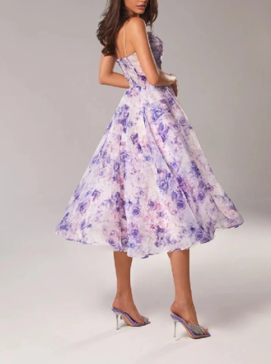 Margaux | Femme Robe Asymétrique Imprimée Floral-2