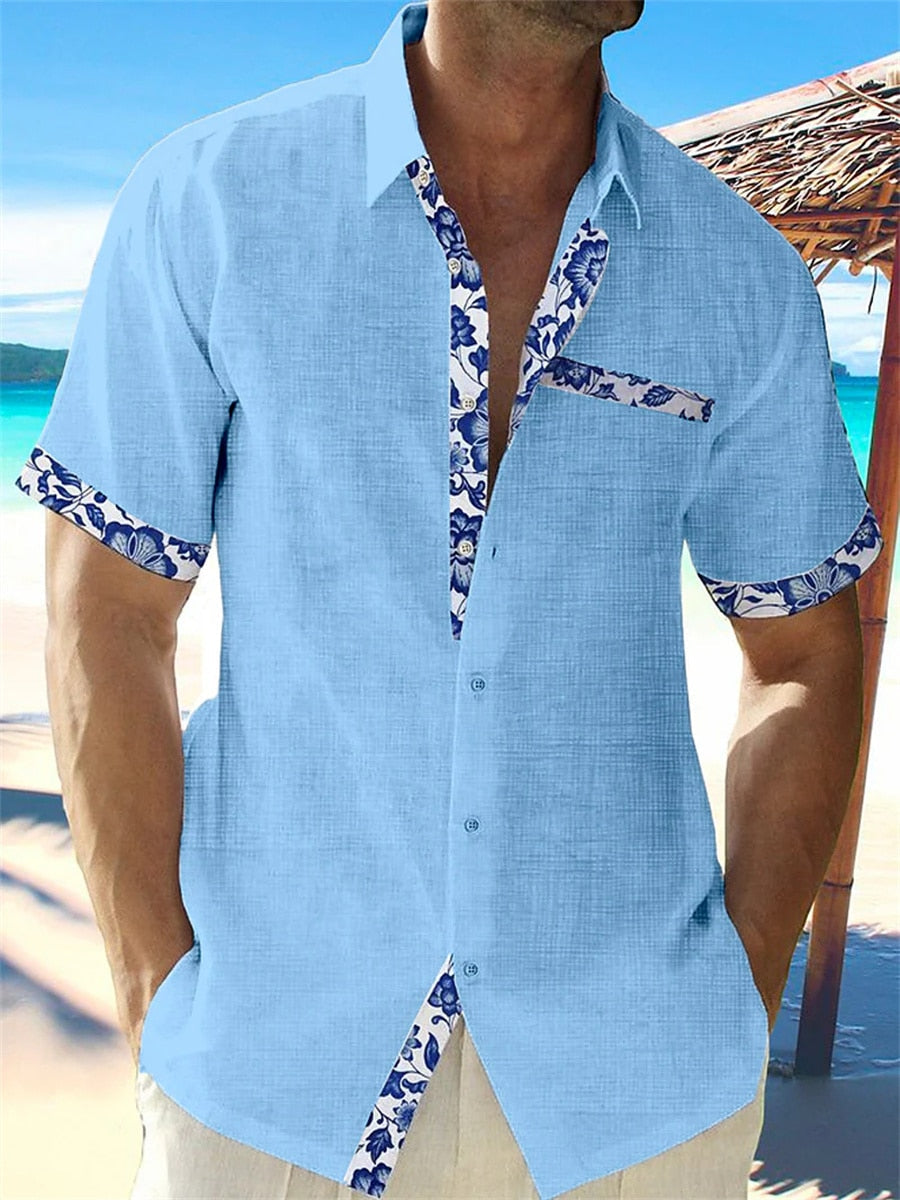 Maxime | Homme Chemise en Lin Aérée Coupe Décontractée-6