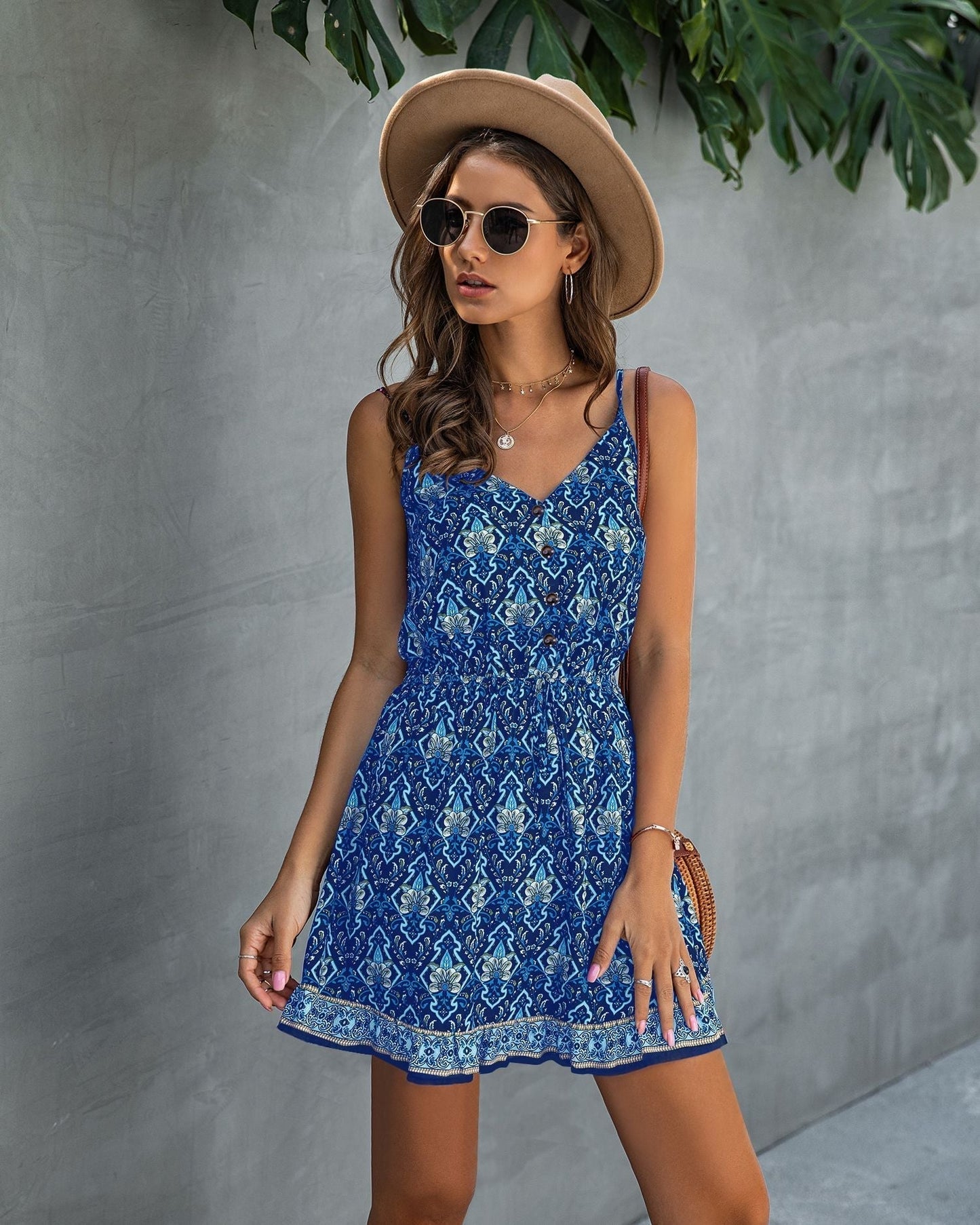Variant image for Camille | Femme Robe d'Été Chic Imprimé Floral Évasée-26