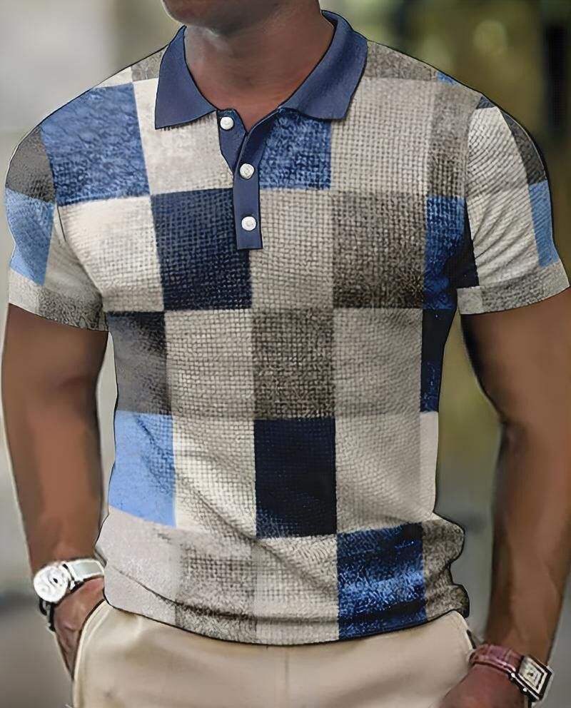 Variant image for Maxime | Homme Polo Manches Courtes Design Géométrique Moderne-1