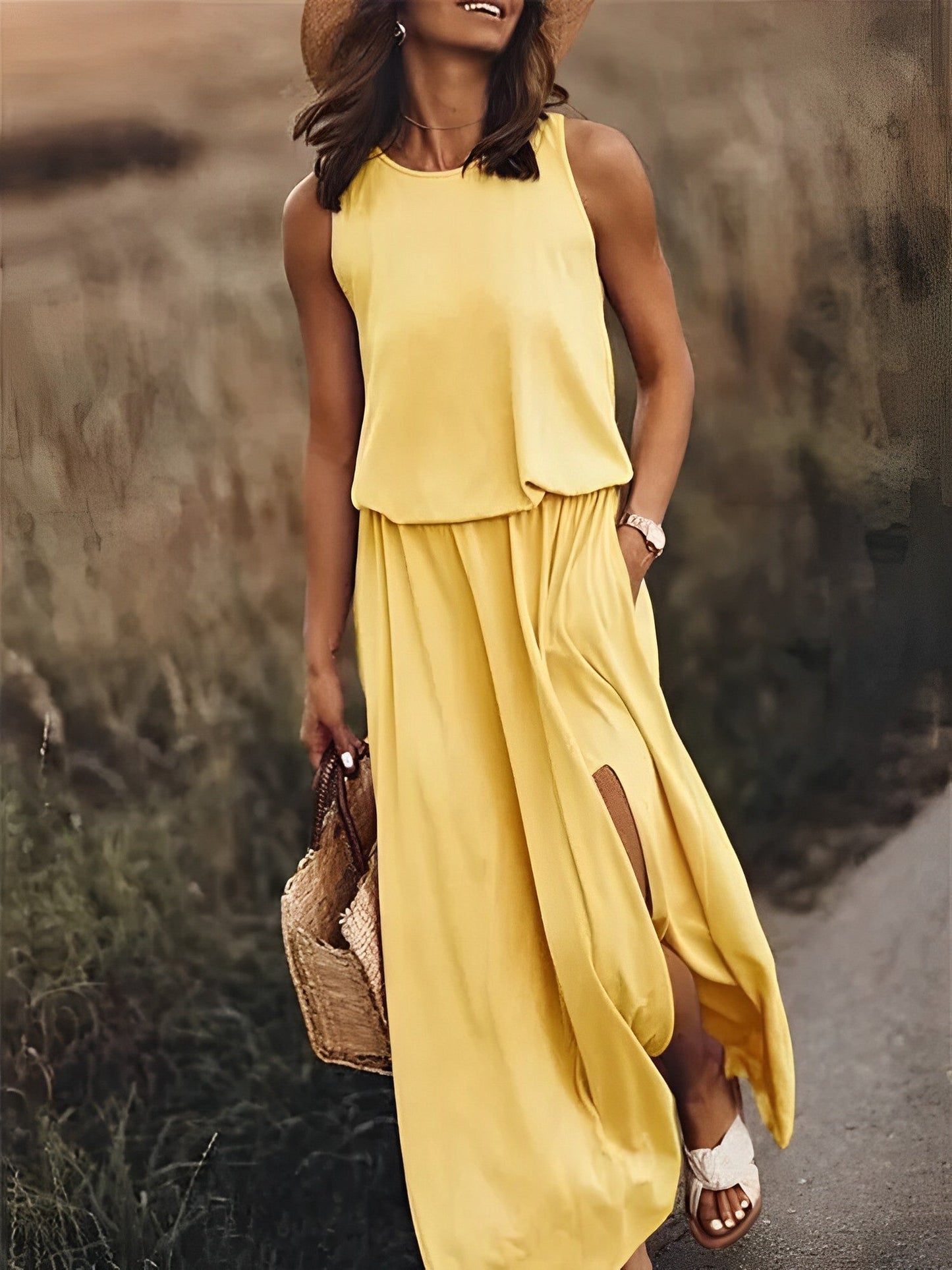 Manon | Femme Robe Longue Été Imprimée Rétro 6