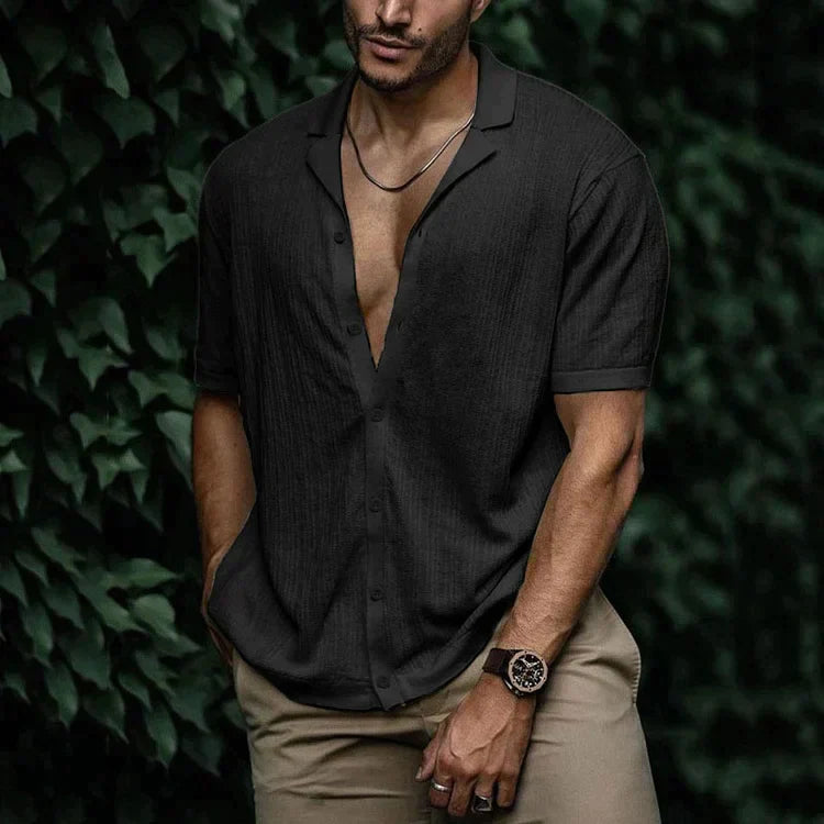 Variant image for Maxime | Homme Chemise en Lin à Col Craquant Style Décontracté-13