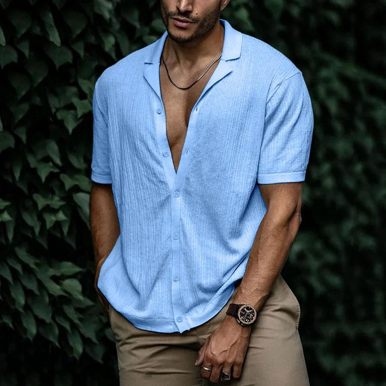 Variant image for Maxime | Homme Chemise en Lin à Col Craquant Style Décontracté-1