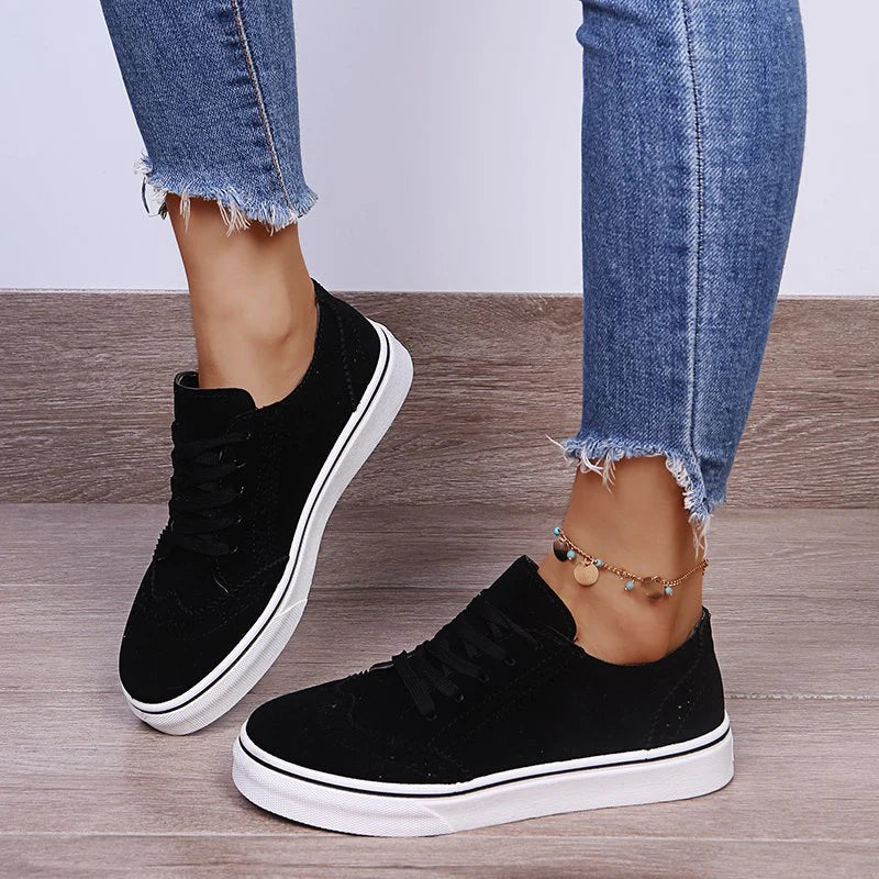 Léa | Femme Sneakers Semelle Plate Élégantes à Lacets 6