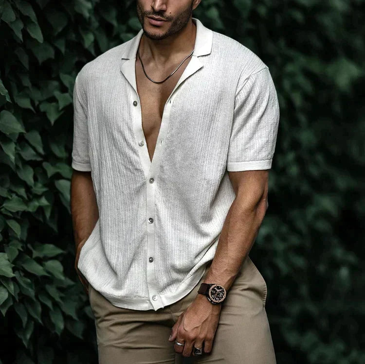 Variant image for Maxime | Homme Chemise en Lin à Col Craquant Style Décontracté-7