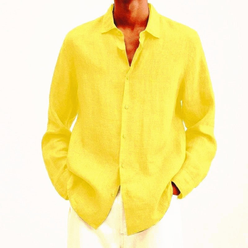 Variant image for Maxime | Homme Chemise en Lin Classique Col Craquant Respirant-57