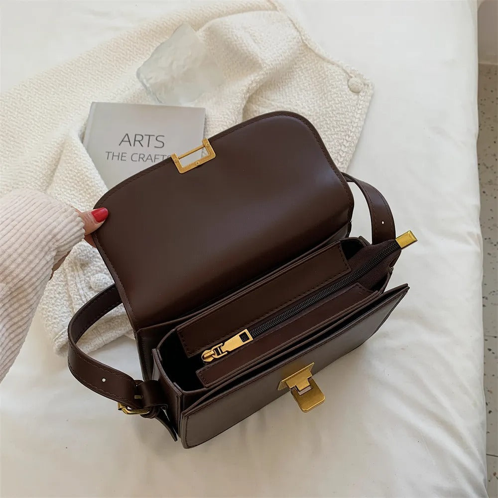 Théo | Femme Sac Bandoulière Chic Minimaliste avec Compartiments Organisés 4