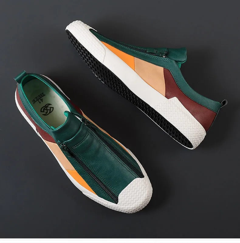 Hugo | Homme Sneakers Design Géométrique avec Fermeture Éclair-2