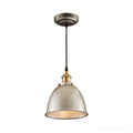 dome-suspension-fer-forge-noir-et-cable-effet-rouille