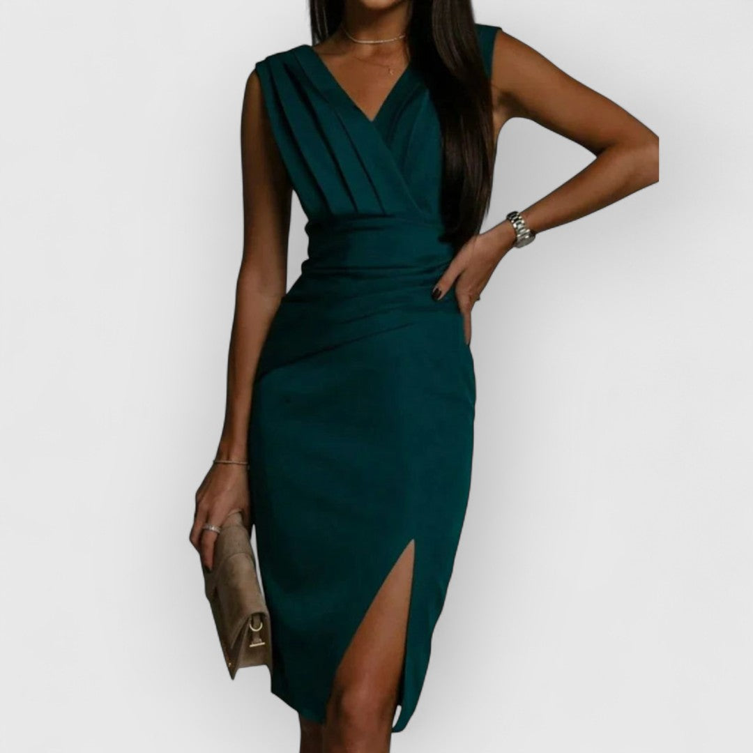 Maxence | Femme Robe de Soirée Longue Chic en Velours Élégant-3