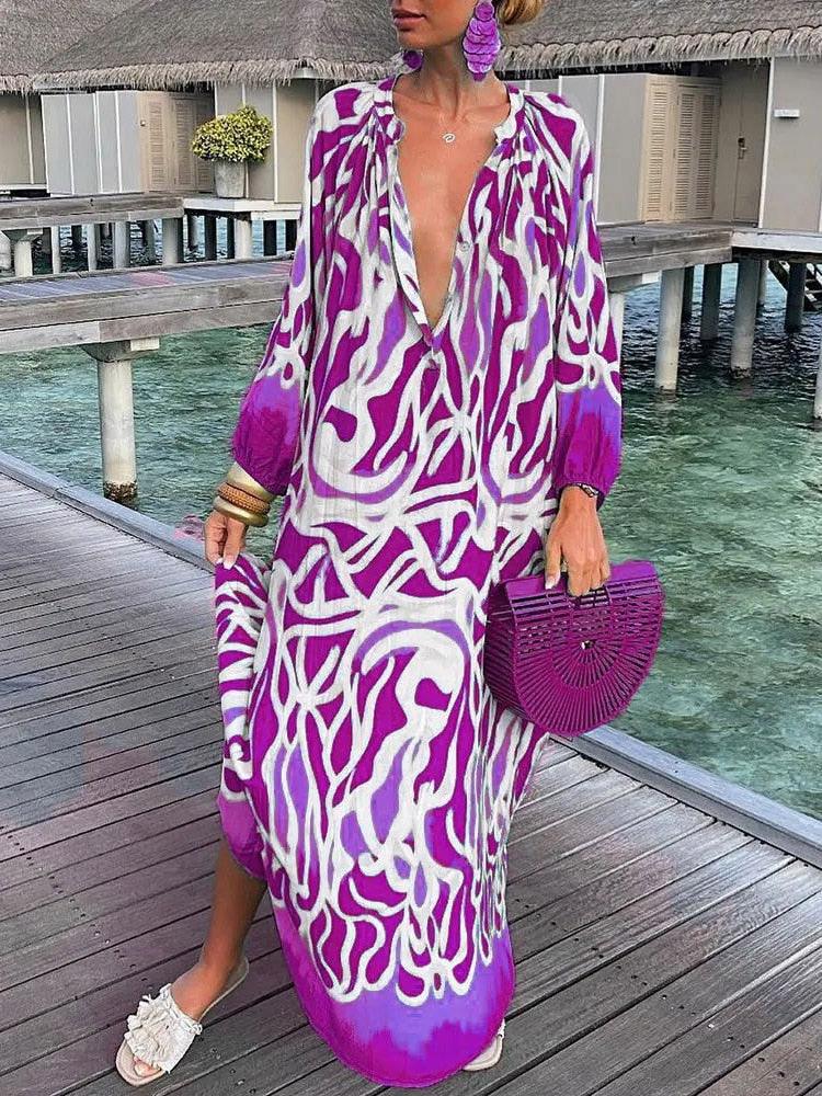 Gabrielle | Femme Robe Longue Chic Imprimé Floral 3