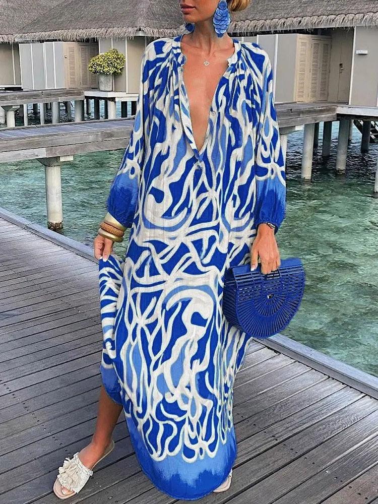 Gabrielle | Femme Robe Longue Chic Imprimé Floral 4