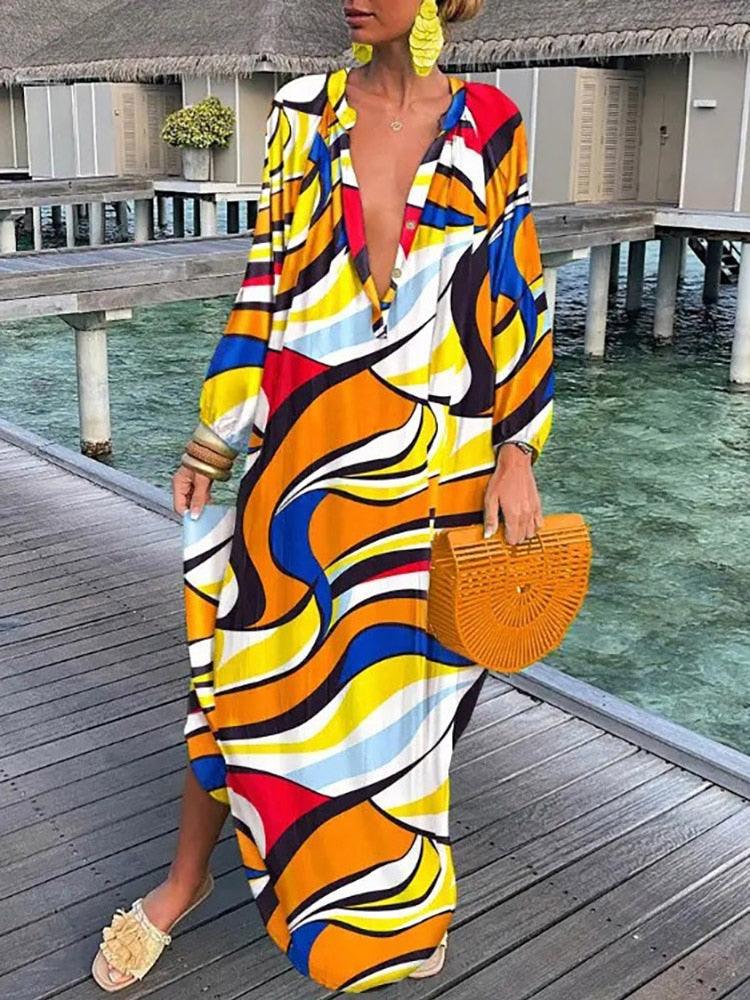 Gabrielle | Femme Robe Longue Chic Imprimé Floral 5