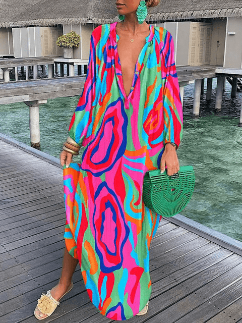 Gabrielle | Femme Robe Longue Chic Imprimé Floral 6