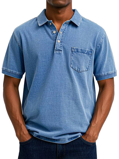 Variant image for Maxime | Homme Polo Vintage Coupe Ample en Tissu Doux-1