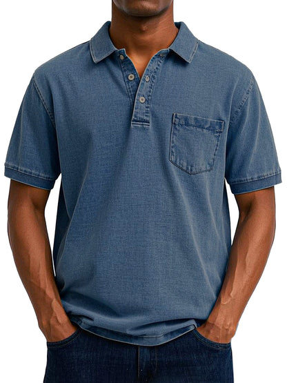 Variant image for Maxime | Homme Polo Vintage Coupe Ample en Tissu Doux-29