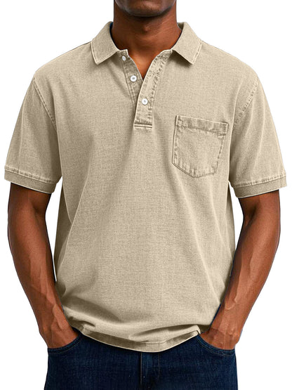Variant image for Maxime | Homme Polo Vintage Coupe Ample en Tissu Doux-43