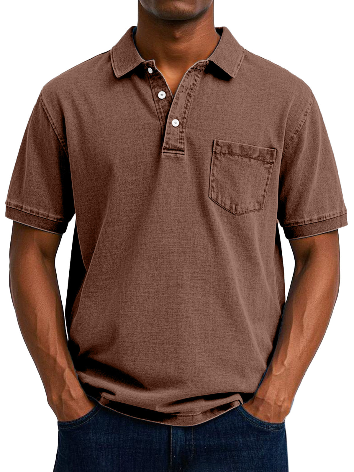 Variant image for Maxime | Homme Polo Vintage Coupe Ample en Tissu Doux-57