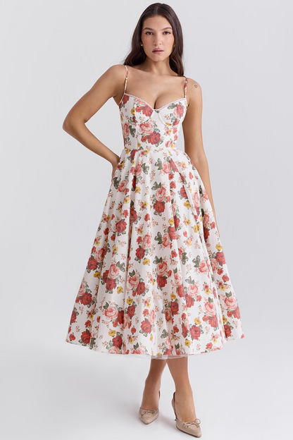 Variant image for Gabrielle | Femme Robe Longue Élégante Imprimé Floral-21