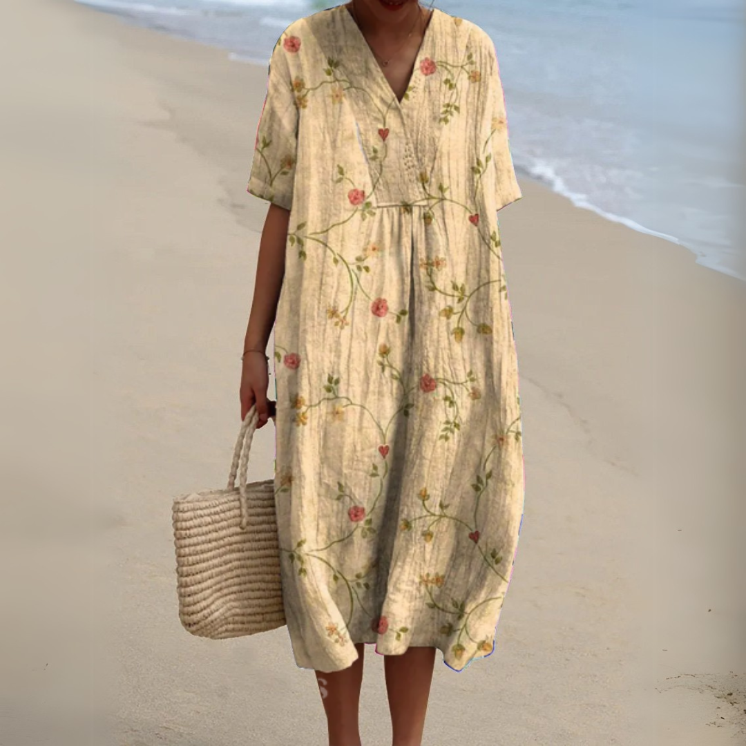 Variant image for Camille | Femme Robe d'Été Longue Imprimé Floral Élégante-55