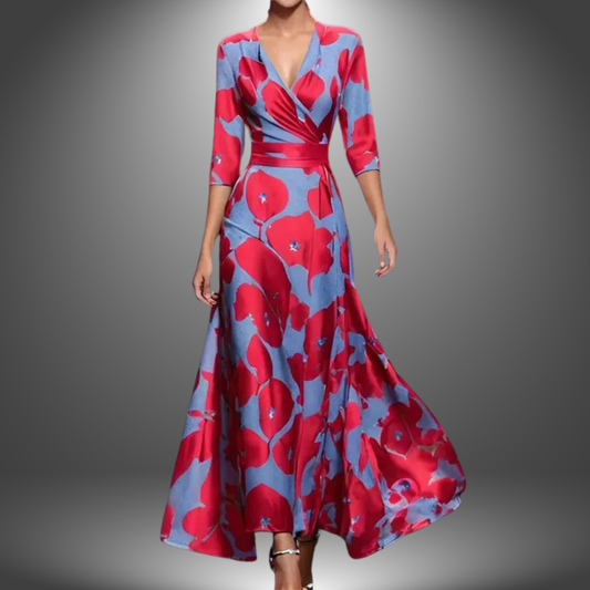 Gabrielle | Femme Robe Longue Été Imprimé Floral Chic-1
