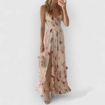 Margaux | Femme Robe Longue Fleurie Imprimé Floral Chic-5