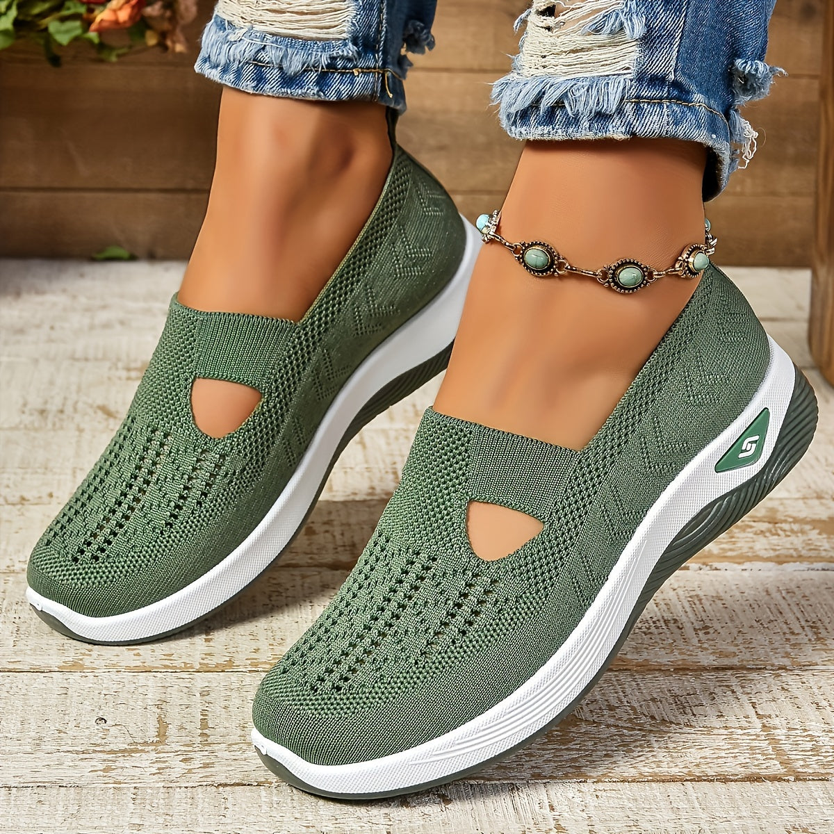 Variant image for Camille | Femme Chaussures Antidérapantes avec Semelles Amovibles et Tissu Stretch-19