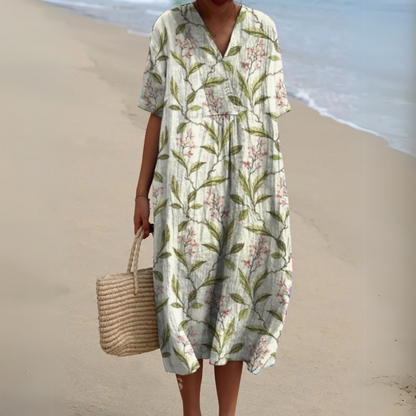 Variant image for Camille | Femme Robe d'Été Longue Imprimé Floral Élégante-31