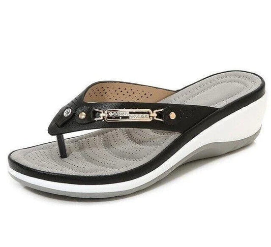 Gabrielle | Femme Sandales à Tongs Rembourrées Confortables avec Finitions Raffinées 1