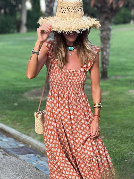 Camille | Femme Robe Longue Été Imprimé Floral Élégante 0