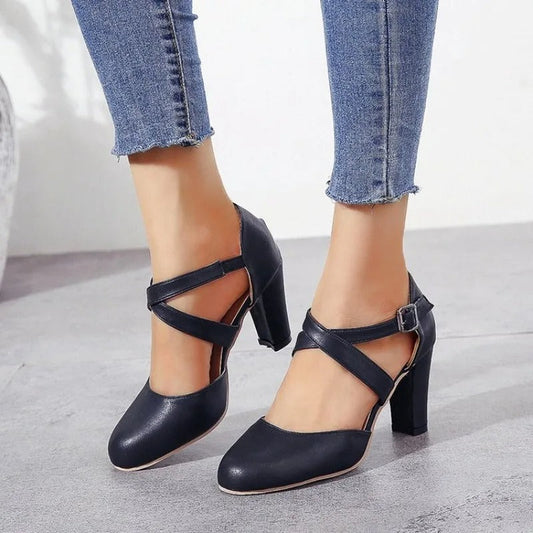Élodie | Femme Chaussures à Talons Hauts Élégantes en Cuir 0