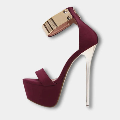 Émile | Femme Sandales Talons Aiguilles Bracelet Doré 2
