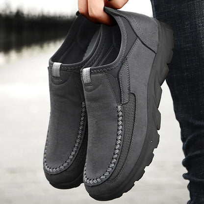 Émile | Homme Chaussures Décontractées Mocassins Respirants en Tissu Cuir 1