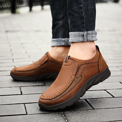 Émile | Homme Chaussures Décontractées Mocassins Respirants en Tissu Cuir 2
