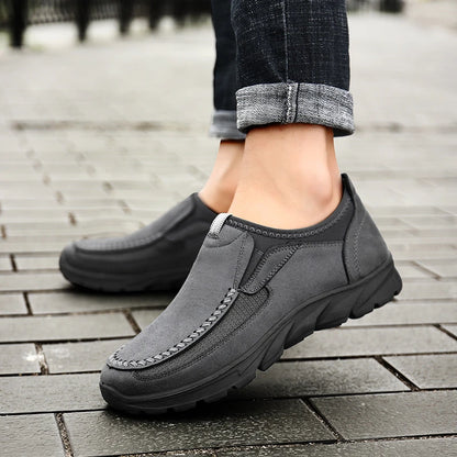 Émile | Homme Chaussures Décontractées Mocassins Respirants en Tissu Cuir 4