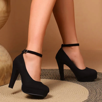 Gabrielle | Femme Escarpins Noir en Cuir Élégant avec Talons Hauts 2